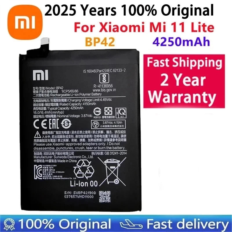 BATTERIA PILA ORIGINALE BP42 PER XIAOMI MI 11 LITE 4G - 5G M2101K9AG